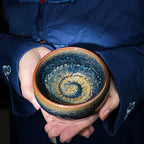 Partridge Jianzhan Tenmoku Glaze Pottery Tea Bowl