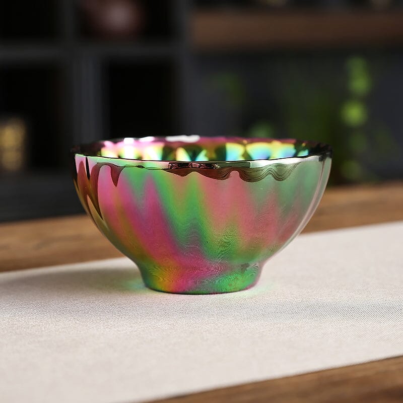 Peacock Tail Jian Zhan Tenmoku Tea Cup