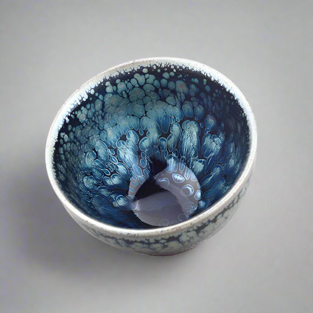peacock jian zhan tenmoku ware tea cup