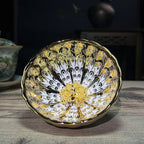 Peacock Tail Golden Jian Zhan Tenmoku Tea Cup