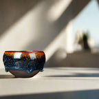 Blue Peacock Jianzhan Tenmoku Tea Bowl