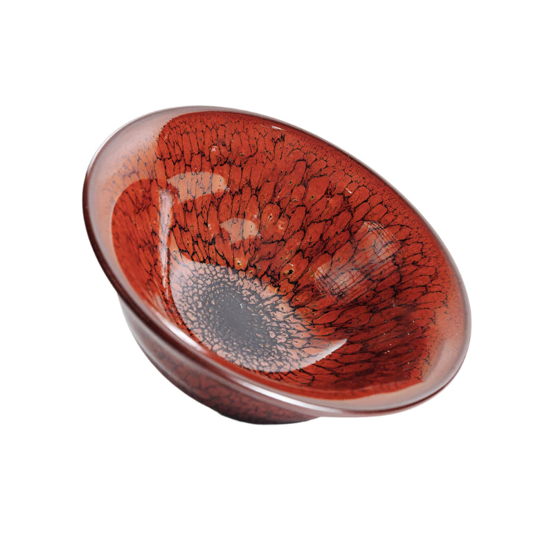 Red Partridge Jian Zhan Tenmoku Tea Cup