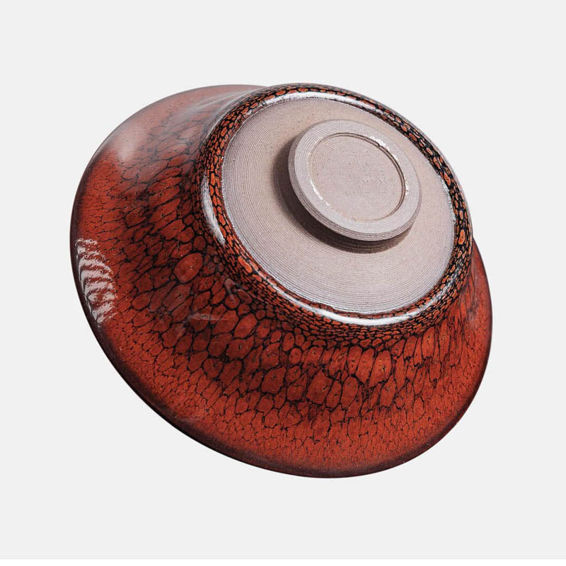 Red Partridge Jian Zhan Tenmoku Tea Cup
