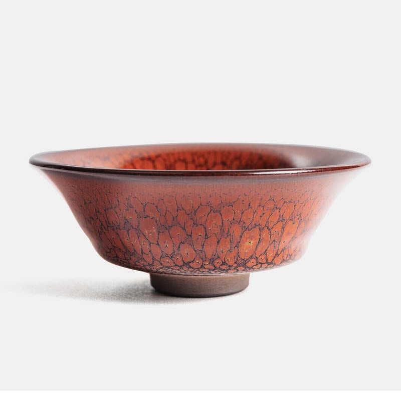 Red Partridge Jian Zhan Tenmoku Tea Cup