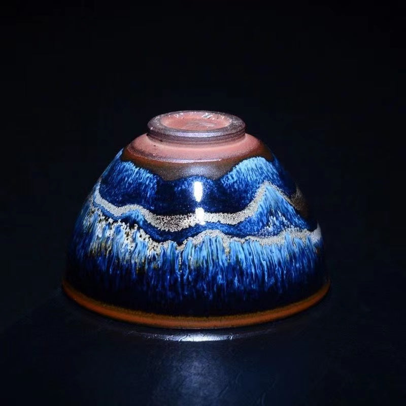 Snow Coiling Dragon Tenmoku Jian Zhan Tea Cup