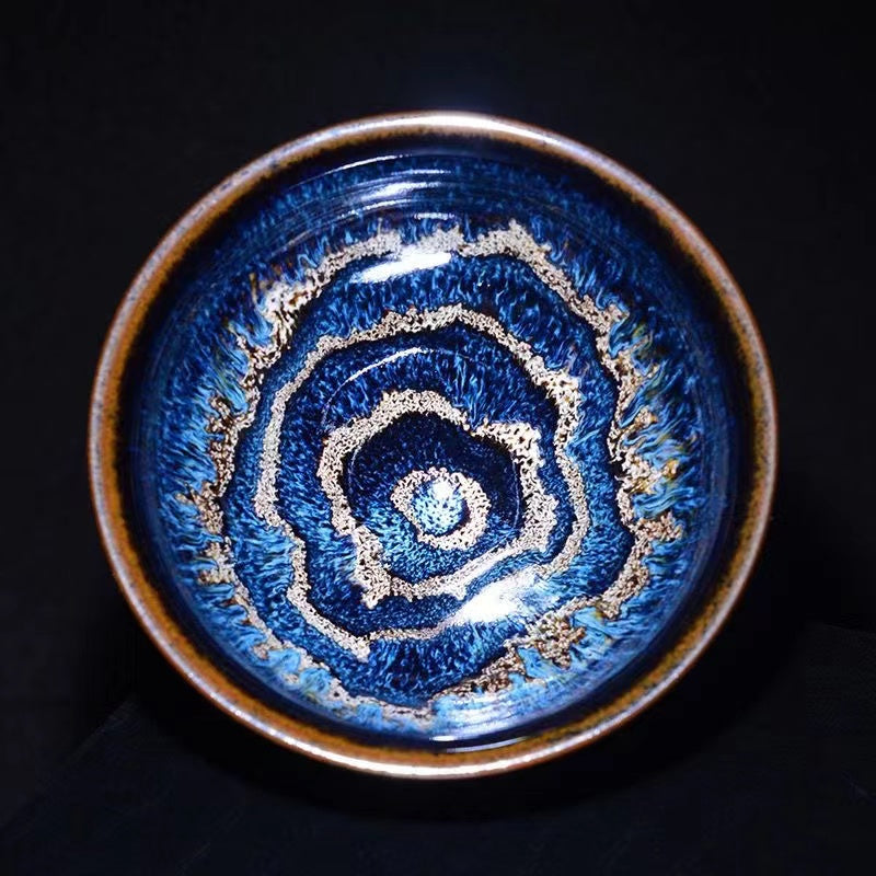 Snow Coiling Dragon Tenmoku Jian Zhan Tea Cup