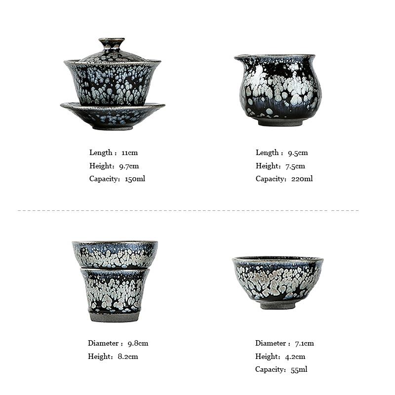 Oil Spots Tenmoku Jian Zhan Tea Set