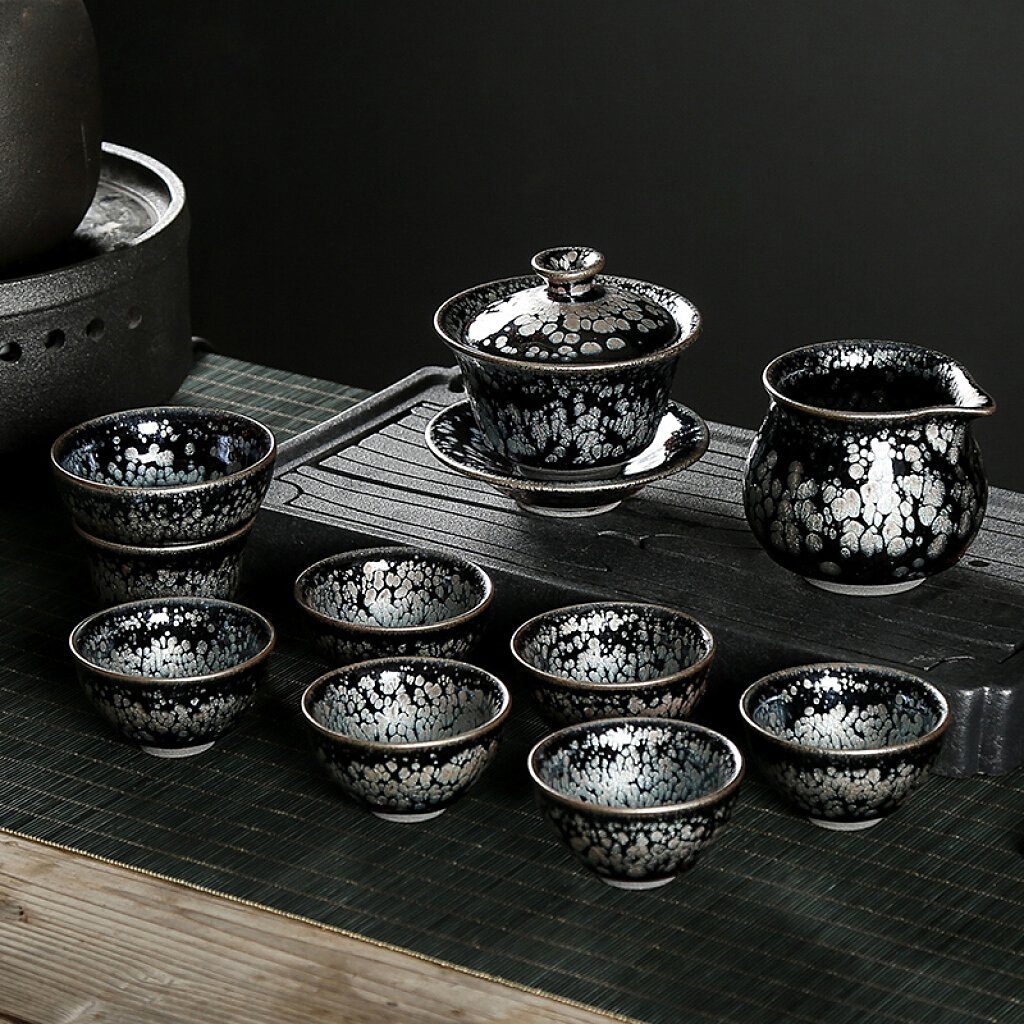 Oil Spots Tenmoku Jian Zhan Tea Set