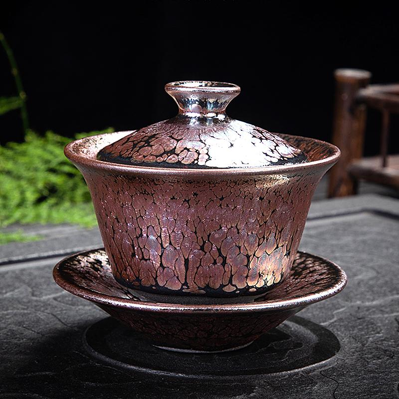 Sunset Tenmoku Jian Zhan Tea Set