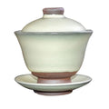 White Shell Tenmoku Gaiwan Jian Zhan Handmade Lidded Tea Cup