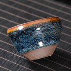 Twisted Ceramic Jianzhan Tenmoku Tea Bowl / Cup