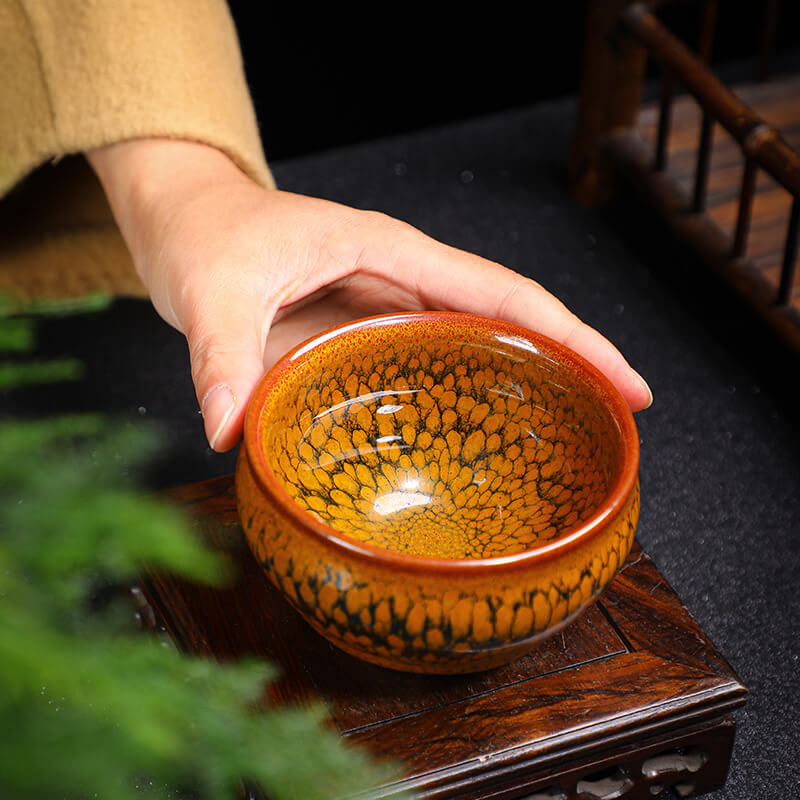 Partridge III Tenmoku Tea Cup Jian Zhan Bowl