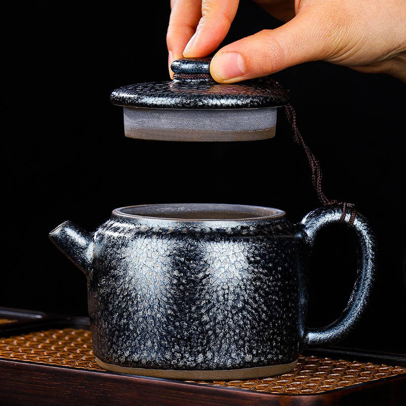 Tenmoku JIanzhan Oil Spot Dezhong Teapot
