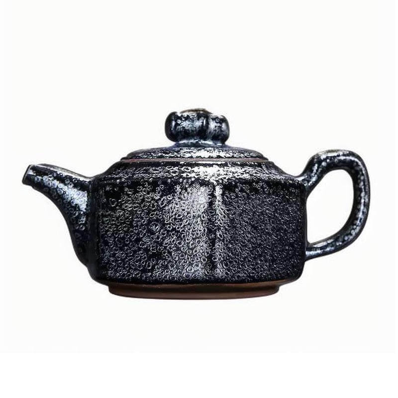 Tenmoku Jianzhan Oil Spot DUOBIAN Teapot