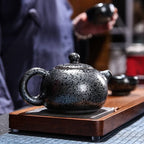 Tenmoku Jianzhan Oil Spot XiShi Teapot