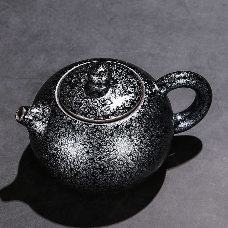 Tenmoku Jianzhan Oil Spot XiShi Teapot