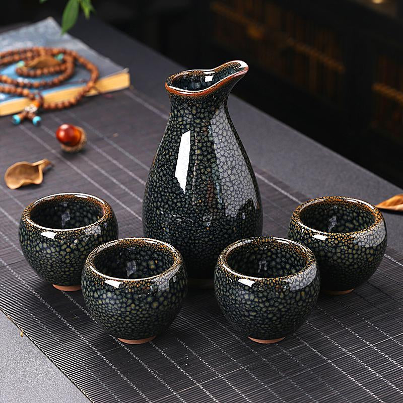 earth glazed sake set