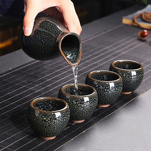 earth glazed sake set