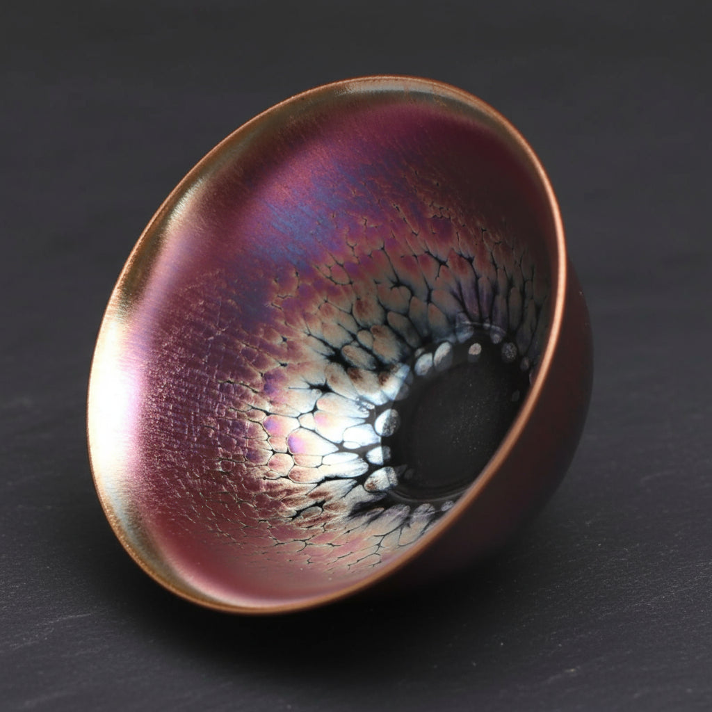 Bell Tenmoku Black Glaze Jian Zhan Oil Spot Bowl