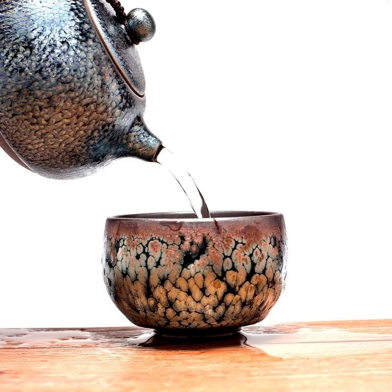 Starburst Tenmoku JIan Zhan Teapot