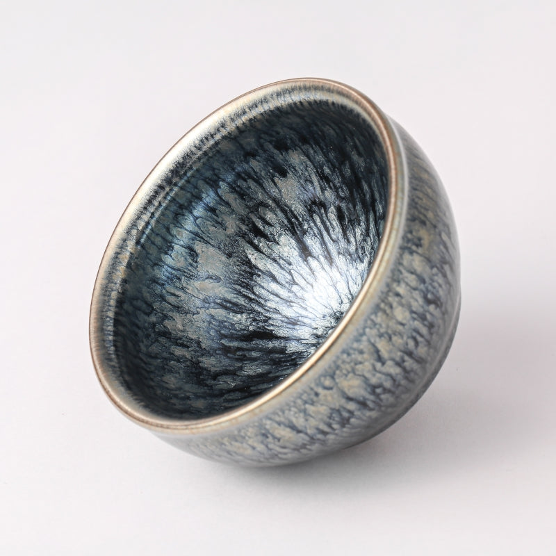 Ceramic Tenmoku Glaze Jianzhan Tea Bowl