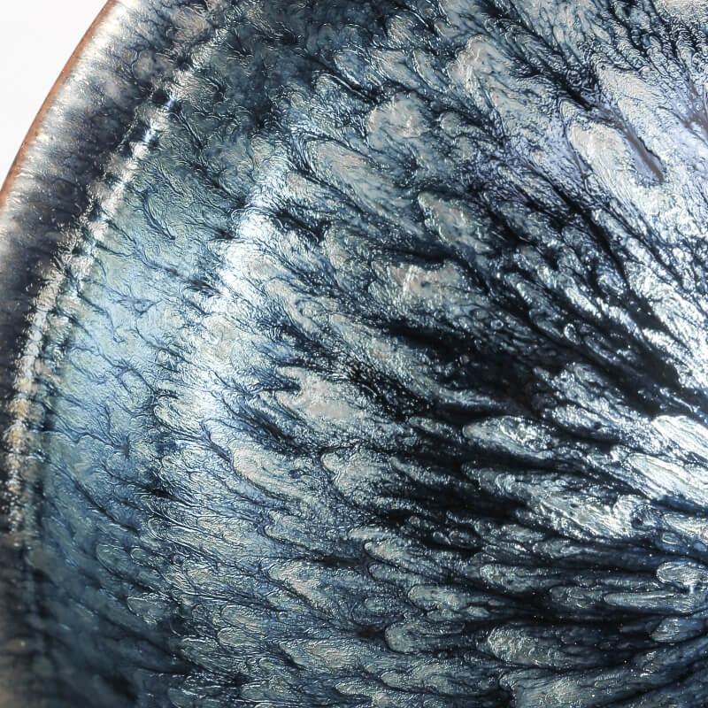 Ceramic Tenmoku Glaze Jianzhan Tea Bowl