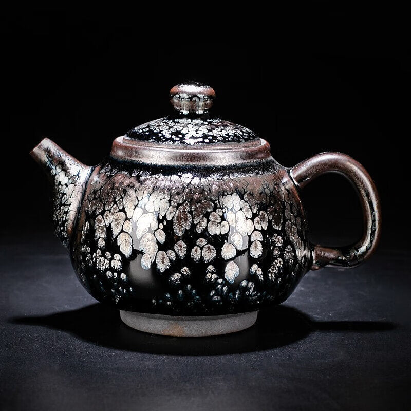 Handmde Tenmoku Jian Zhan Oil Spot Biyu Teapot
