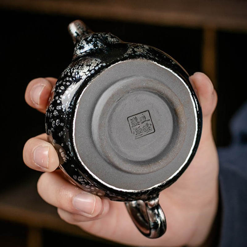 Handmde Tenmoku Jian Zhan Oil Spot Biyu Teapot