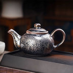 Handmde Tenmoku Jian Zhan Oil Spot Dapan Teapot