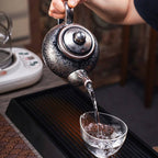 Handmde Tenmoku Jian Zhan Oil Spot Dapan Teapot