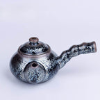 Handmde Oil Spot Tenmoku Jian Zhan Kyusu Teapot