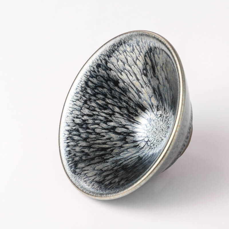 Coneflower Tenmoku Jian Zhan Matcha Tea Bowl