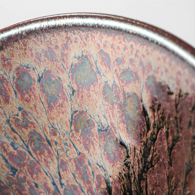 Purple Golden Tenmoku Jianzhan Ceramic Tea Bowl