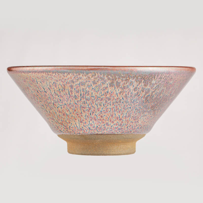 Purple Golden Tenmoku Jianzhan Ceramic Tea Bowl