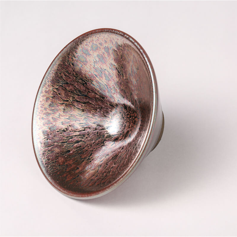 Purple Golden Tenmoku Jianzhan Ceramic Tea Bowl