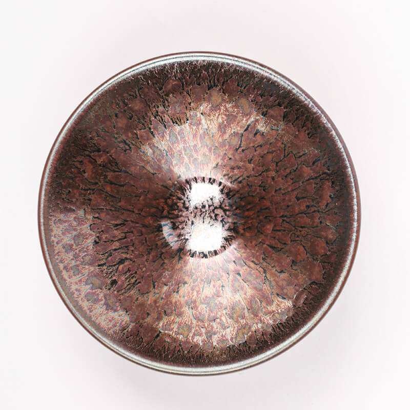 Purple Golden Tenmoku Jianzhan Ceramic Tea Bowl