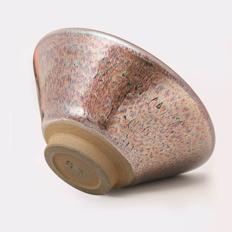 Purple Golden Tenmoku Jianzhan Ceramic Tea Bowl