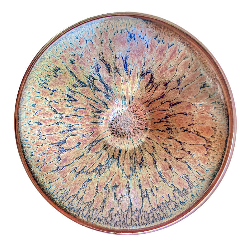 Purple Golden Tenmoku Jianzhan Ceramic Tea Bowl