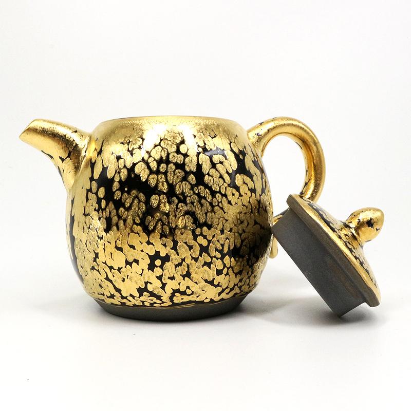 Night Gold Tenmoku Jian Zhan Teapot Ware