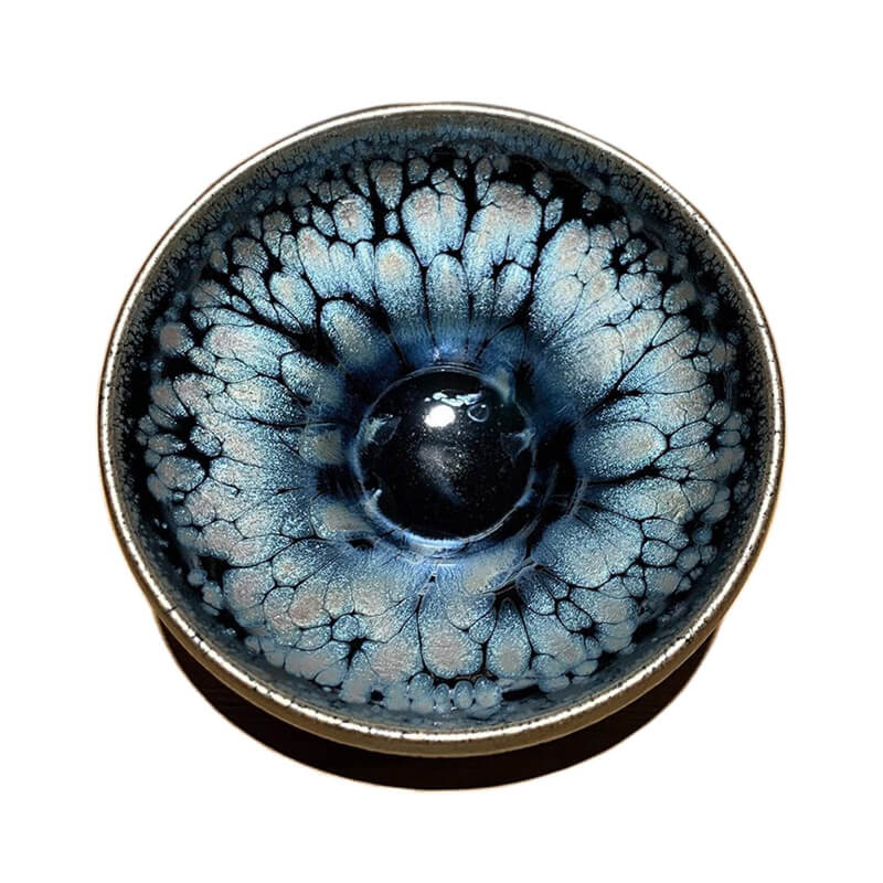 Tenmoku Jian Zhan Blue Oil Spots Tea Cup