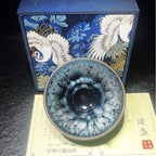 Tenmoku Jian Zhan Blue Oil Spots Tea Cup
