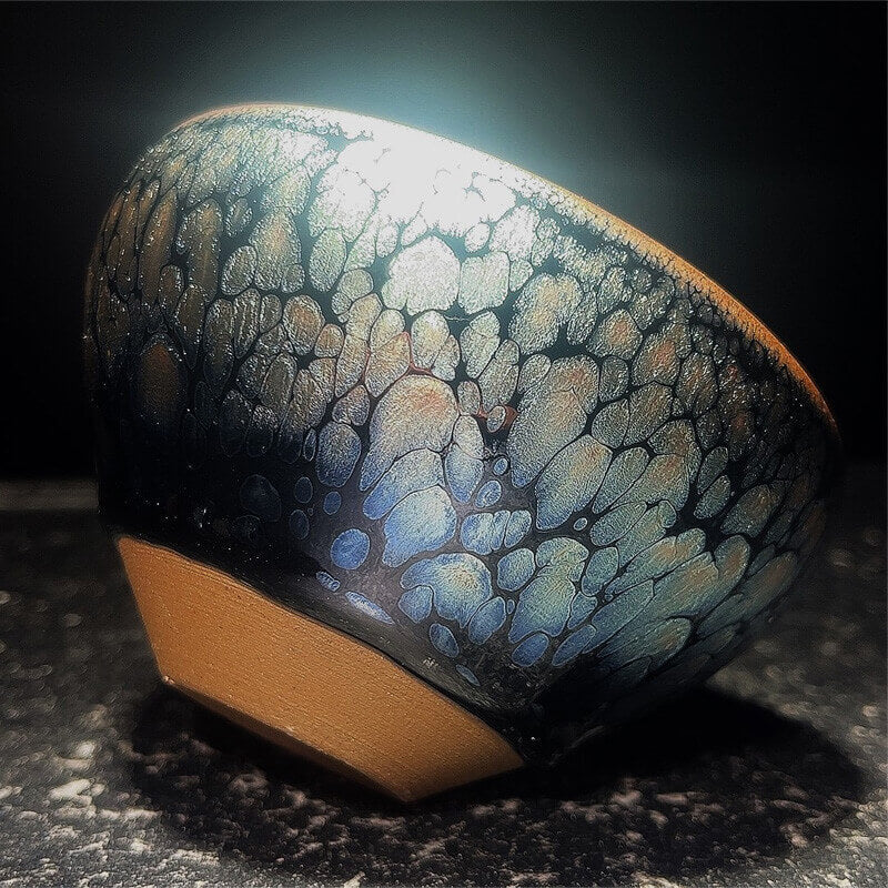 Tenmoku Jian Zhan Blue Oil Spots Tea Cup