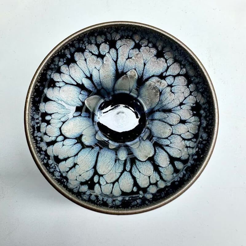 Tenmoku Jian Zhan Blue Oil Spots Tea Cup