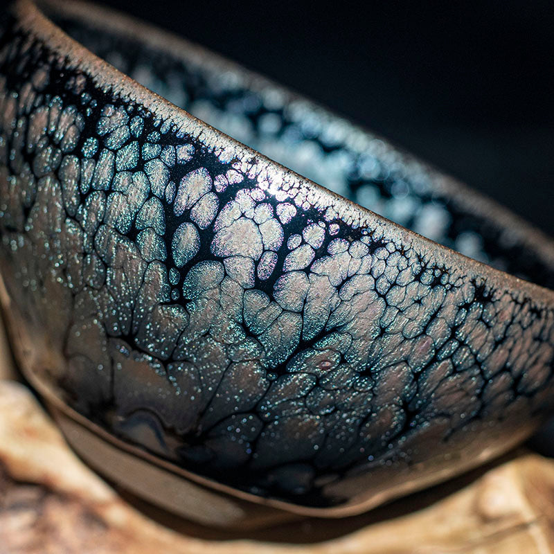 Tenmoku Jian Zhan Blue Oil Spots Tea Cup