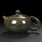 Tenmoku Jian Zhan Green Partridge Glaze Xishi Teapot