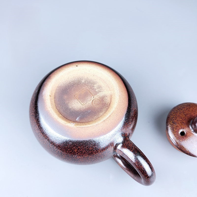 Tenmoku Jian zhan Iron Red XiShi Teapot