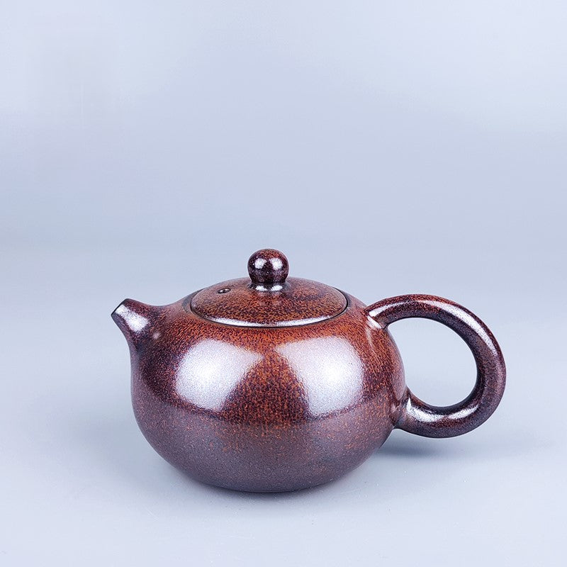 Tenmoku Jian zhan Iron Red XiShi Teapot