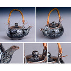 Handmde Tenmoku Jian Zhan Ceramic Tiliang Teapot