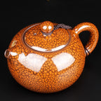 Tenmoku Jian Zhan Orange Partridge Glaze Xishi Teapot