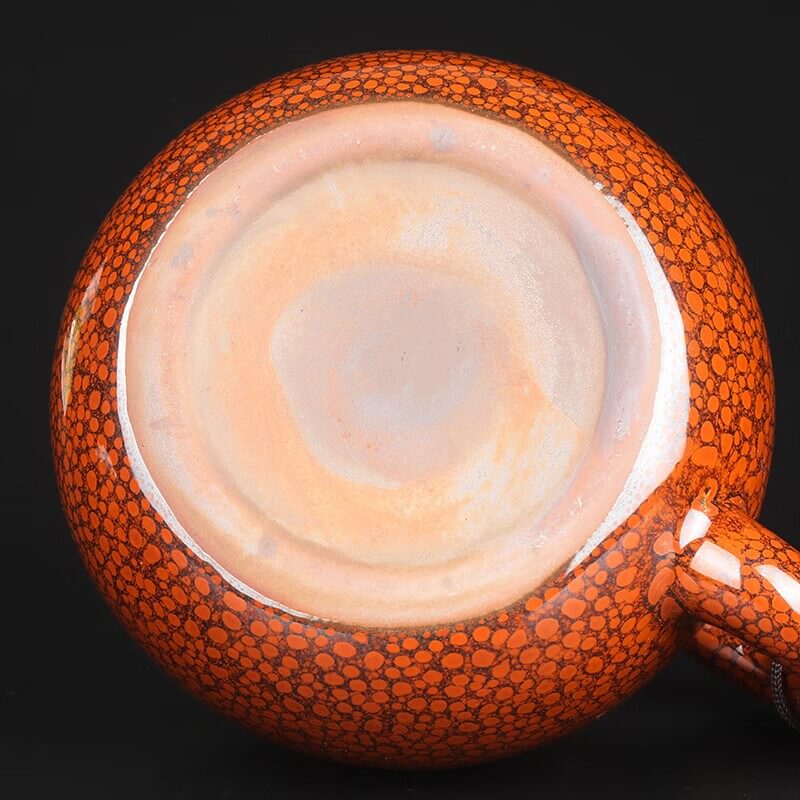 Tenmoku Jian Zhan Orange Partridge Glaze Xishi Teapot